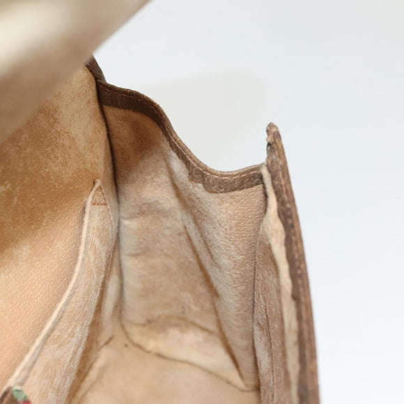 GUCCI GG Supreme Web Sherry Line Clutch Bag PVC Beige 89 01 031 Auth ep9056