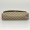 GUCCI GG Supreme Web Sherry Line Clutch Bag PVC Beige 89 01 031 Auth ep9056-7