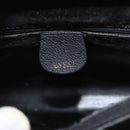 GUCCI Bamboo Hand Bag Suede Black Gold Auth ep9059-17