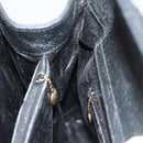 GUCCI Bamboo Hand Bag Suede Black Gold Auth ep9059-19