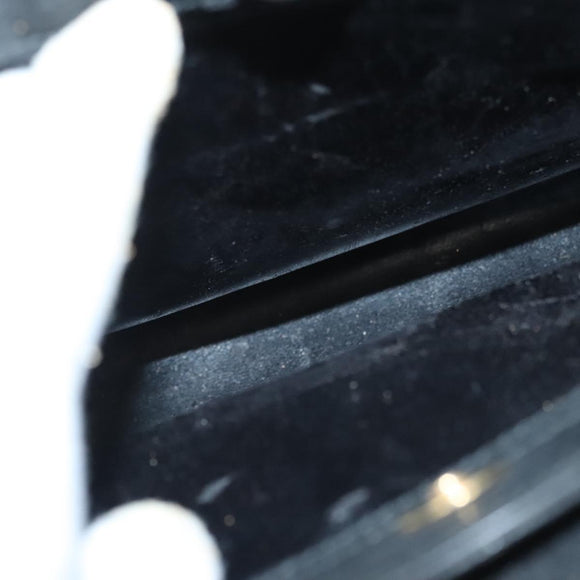 GUCCI Bamboo Hand Bag Suede Black Gold Auth ep9059