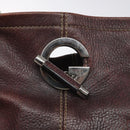 GUCCI Shoulder Bag Leather Brown Silver 247400 Auth ep9062-14