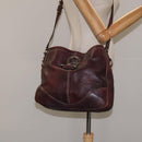 GUCCI Shoulder Bag Leather Brown Silver 247400 Auth ep9062-21