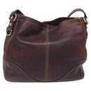 GUCCI Shoulder Bag Leather Brown Silver 247400 Auth ep9062-3