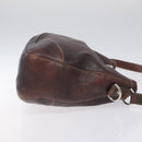GUCCI Shoulder Bag Leather Brown Silver 247400 Auth ep9062-4