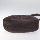 GUCCI Shoulder Bag Leather Brown Silver 247400 Auth ep9062-9