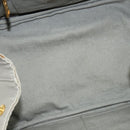 PRADA Canapa MM Hand Bag Canvas Gray Gold Auth ep9063-10