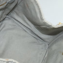 PRADA Canapa MM Hand Bag Canvas Gray Gold Auth ep9063-19