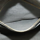 PRADA Canapa MM Hand Bag Canvas Gray Gold Auth ep9063-21