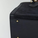 GUCCI Bamboo Hand Bag Suede Navy Gold 002 1186 0260 Auth ep9069-9