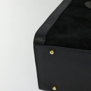 GUCCI Bamboo Hand Bag Suede Black Gold 002 1095 0260 Auth ep9070-9
