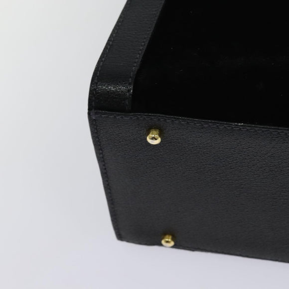 GUCCI Bamboo Hand Bag Suede Black Gold 002 1095 0260 Auth ep9070