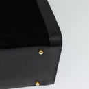 GUCCI Bamboo Hand Bag Suede Black Gold 002 1095 0260 Auth ep9070-16