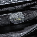 GUCCI Bamboo Hand Bag Suede Black Gold 002 1095 0260 Auth ep9070-17