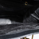 GUCCI Bamboo Hand Bag Suede Black Gold 002 1095 0260 Auth ep9070-18