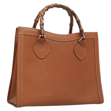 GUCCI Bamboo Hand Bag Leather Brown Gold 002 2853 0200 0 Auth ep9071