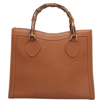 GUCCI Bamboo Hand Bag Leather Brown Gold 002 2853 0200 0 Auth ep9071 - 0