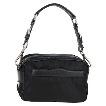 PRADA Shoulder Bag Nylon Black Silver Auth ep9086V