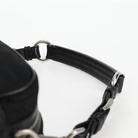 PRADA Shoulder Bag Nylon Black Silver Auth ep9086V