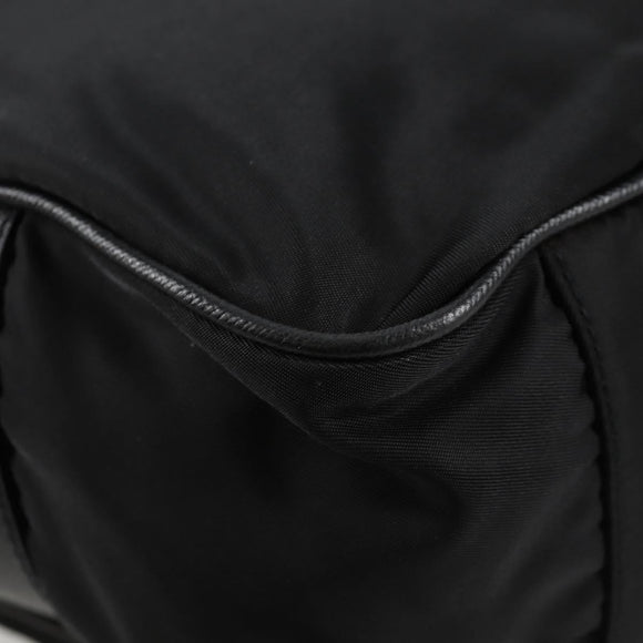 PRADA Shoulder Bag Nylon Black Silver Auth ep9086V