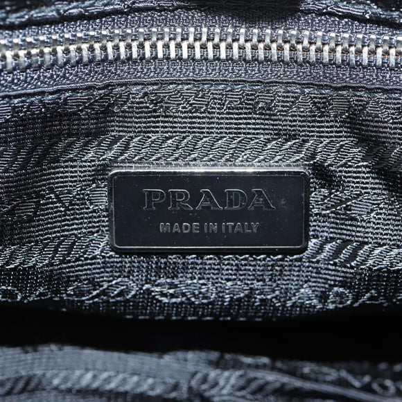 PRADA Shoulder Bag Nylon Black Silver Auth ep9086V
