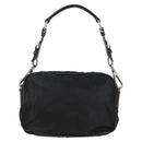 PRADA Shoulder Bag Nylon Black Silver Auth ep9086V-3