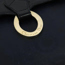 Christian Dior Trotter Canvas Shoulder Bag PVC Navy Gold Auth ep9088-17