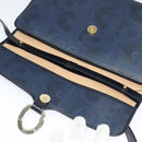 Christian Dior Trotter Canvas Shoulder Bag PVC Navy Gold Auth ep9088-10