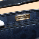 Christian Dior Trotter Canvas Shoulder Bag PVC Navy Gold Auth ep9088-11