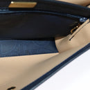 Christian Dior Trotter Canvas Shoulder Bag PVC Navy Gold Auth ep9088-18