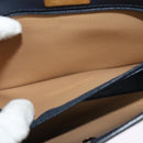 Christian Dior Trotter Canvas Shoulder Bag PVC Navy Gold Auth ep9088-20