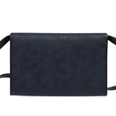 Christian Dior Trotter Canvas Shoulder Bag PVC Navy Gold Auth ep9088-2