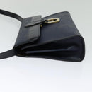 Christian Dior Trotter Canvas Shoulder Bag PVC Navy Gold Auth ep9088-3