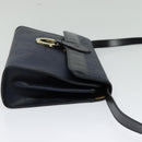 Christian Dior Trotter Canvas Shoulder Bag PVC Navy Gold Auth ep9088-4