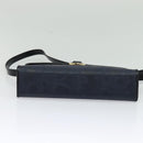 Christian Dior Trotter Canvas Shoulder Bag PVC Navy Gold Auth ep9088-5