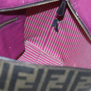 FENDI Zucca Canvas Tote Bag PVC Black Brown Auth ep9089-18