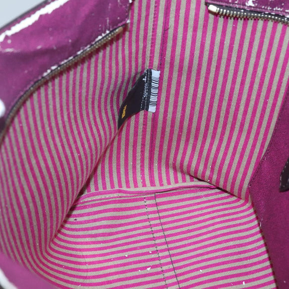 FENDI Zucca Canvas Tote Bag PVC Black Brown Auth ep9089