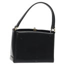 GUCCI Hand Bag Leather Black Gold 26 000 907 Auth ep9106-1