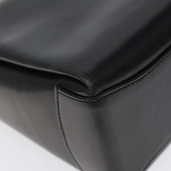 GUCCI Hand Bag Leather Black Gold 26 000 907 Auth ep9106