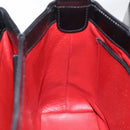 GUCCI Hand Bag Leather Black Gold 26 000 907 Auth ep9106-18