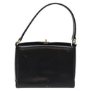 GUCCI Hand Bag Leather Black Gold 26 000 907 Auth ep9106-2