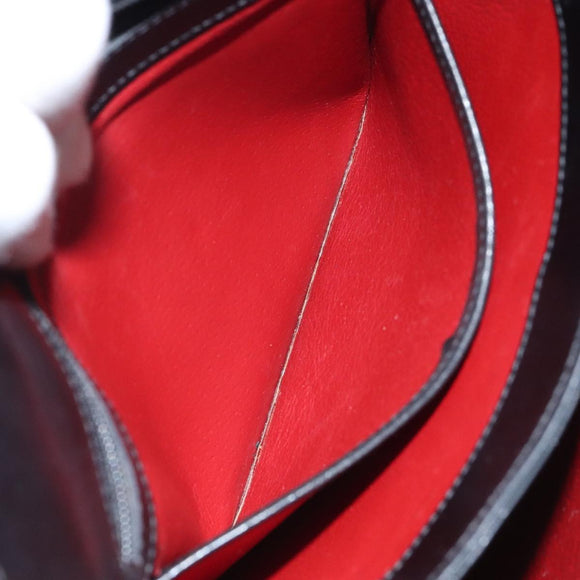 GUCCI Hand Bag Leather Black Gold 26 000 907 Auth ep9106