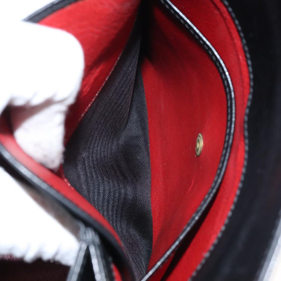 GUCCI Hand Bag Leather Black Gold 26 000 907 Auth ep9106