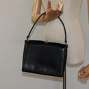 GUCCI Hand Bag Leather Black Gold 26 000 907 Auth ep9106-24