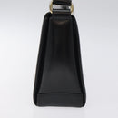 GUCCI Hand Bag Leather Black Gold 26 000 907 Auth ep9106-4