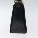 GUCCI Hand Bag Leather Black Gold 26 000 907 Auth ep9106-5