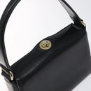 GUCCI Hand Bag Leather Black Gold 26 000 907 Auth ep9106-6