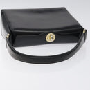GUCCI Hand Bag Leather Black Gold 26 000 907 Auth ep9106-7