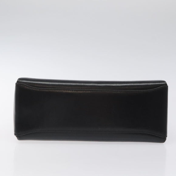 GUCCI Hand Bag Leather Black Gold 26 000 907 Auth ep9106