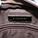 BURBERRY Nova Check Shoulder Bag Canvas Beige Silver Auth ep9111-11